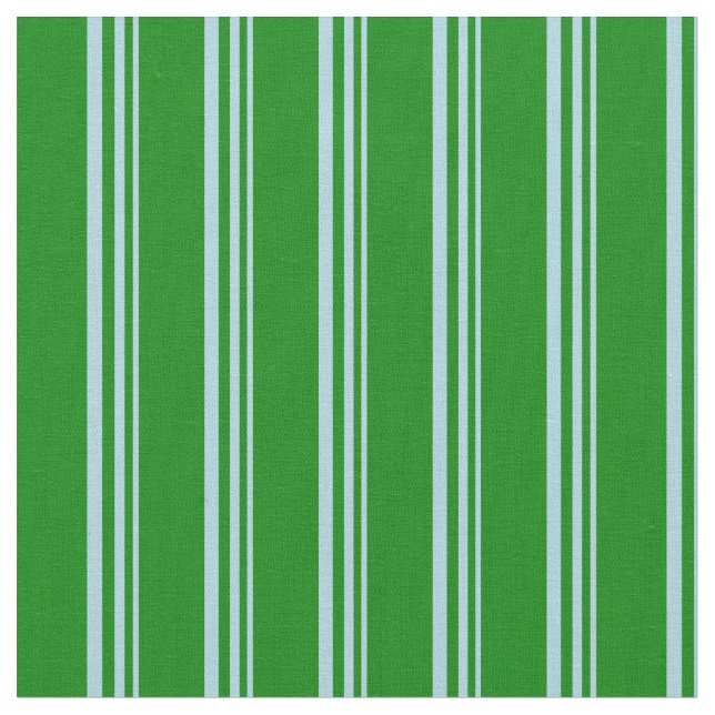 Light Blue & Green Lined/Striped Pattern Fabric (Close Up)