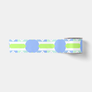 Light Blue Green Stars Stripes Arrows Kid-Friendly Satin Ribbon