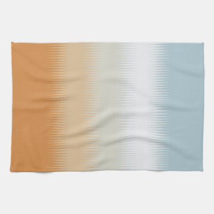 Light Blue Grey Grey Rust Orange Tea Towel