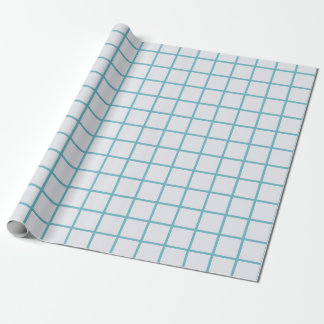 Light Blue Grid Pattern Wrapping Paper