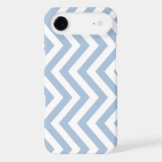 Light Blue Grunge Textured Chevron Case-Mate iPhone Case (Back)