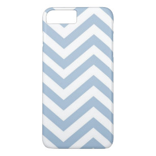 Light Blue Grunge Textured Chevron iPhone 8 Plus/7 Plus Case
