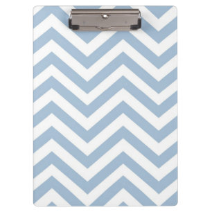 Light Blue Grunge Textured Chevron Clipboard