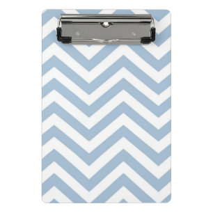 Light Blue Grunge Textured Chevron Mini Clipboard