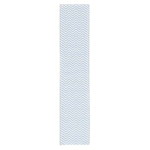 Light Blue Grunge Textured Chevron Short Table Runner