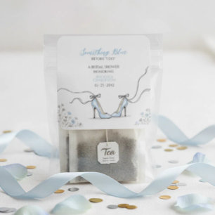 Light Blue Heels Bridal Shower Square Sticker