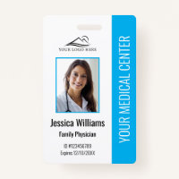 Light Blue Hospital Medical Employee Photo ID