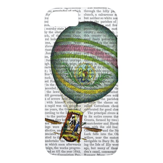 Light Blue Hot Air Balloon Case-Mate iPhone Case (Back)