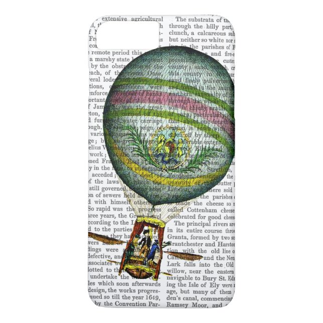 Light Blue Hot Air Balloon Case-Mate iPhone Case (Back)