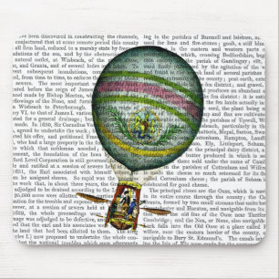 Light Blue Hot Air Balloon Mouse Pad
