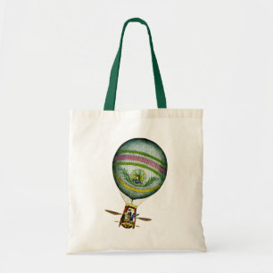 Light Blue Hot Air Balloon Tote Bag