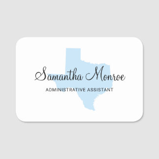 Light Blue Indiana Name Tag