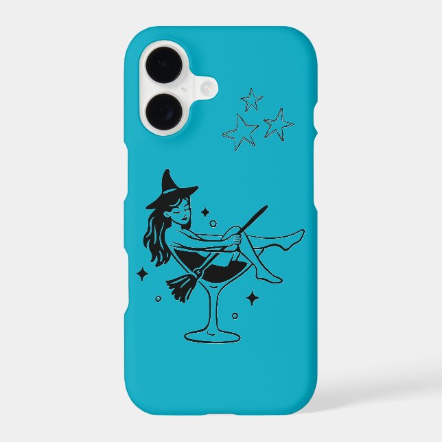Light Blue iPhone 17 Case with Cute Halloween Girl (Back)