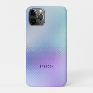 Light-blue Iridescent faux glass texture iPhone 11 Pro Case