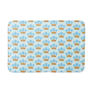 Light Blue Island Tribal Green Sea Turtles Bath Mat