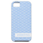 Light Blue Japanese Seigaiha Pattern