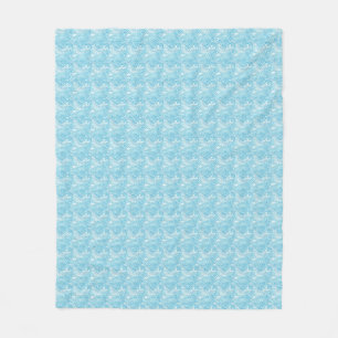 Light blue Japanese waves blanket