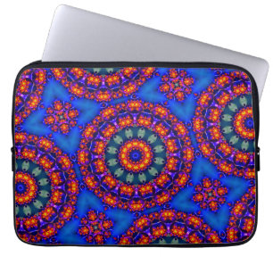 Light blue kaleidoscope laptop sleeve
