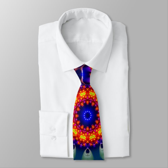 Light blue kaleidoscope tie (Tied)