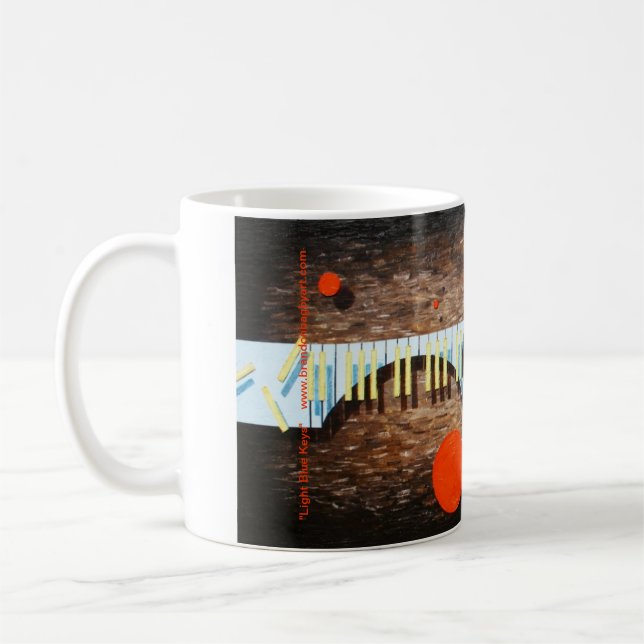 Light Blue Keys Coffee Mug (Left)
