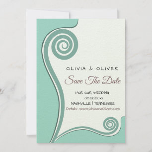 Light Blue Koru - New Beginnings - Save Our Date