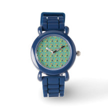 Light Blue Leaf Silicone Watch 