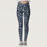 Light Blue Leopard Animal Skin Print Leggings<br><div class="desc">Leggings. Be the talk of your friends with this stylish light blue leopard animal pattern print casual wear custom designer pants or be ready for some physical action in your yoga class, fitness exercise class or just running in a comfy style. ⭐99% of my designs in my store are done...</div>