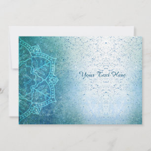 Light Blue Mandala Zen Card