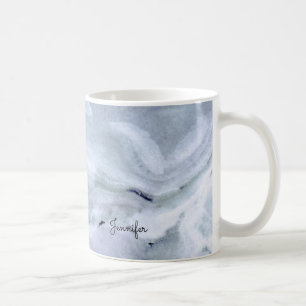 Light Blue Marble Coffee Mug