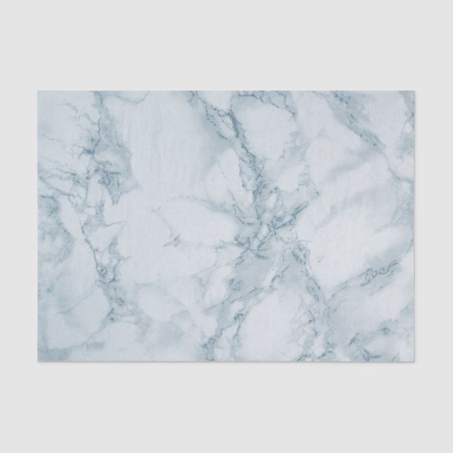 Light Blue Marble Design Tissue Paper (Front)