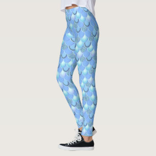 Light Blue mermaid  Leggings