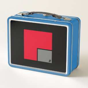LIGHT BLUE Metal Lunchbox bY #MMETROPOLIM