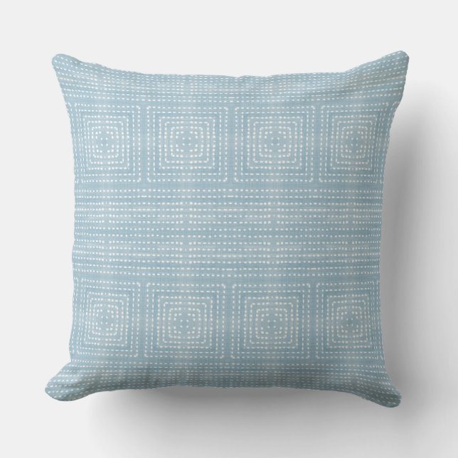 Light Blue Modern Coastal Cushion (Front)