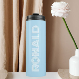 Light Blue Modern Typography Personalised Thermal Tumbler