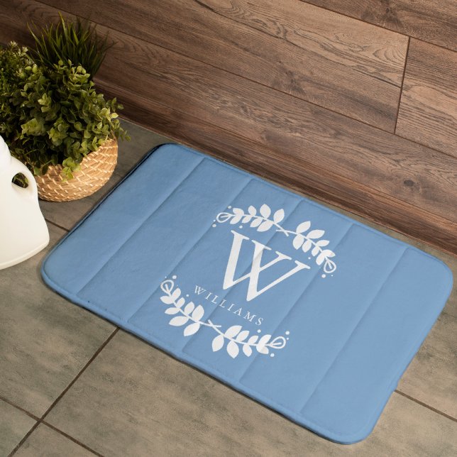 Light Blue Monogram Bath Mat (Creator Uploaded)