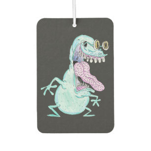 light blue monster alien cartoon car air freshener