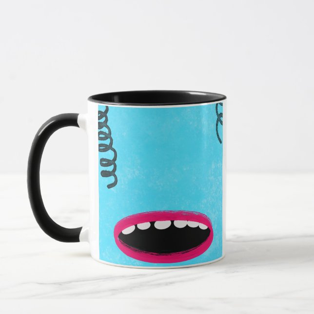 light blue monster mug (Left)