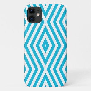 Light Blue Moods Diamond Chevrons iPhone 11 Case