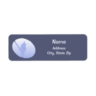 Light Blue Nature Silhouette Bird Return Address Label