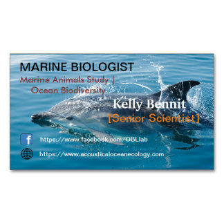 Light Blue Ocean classic Marine Life Study  Magnetic Business Card