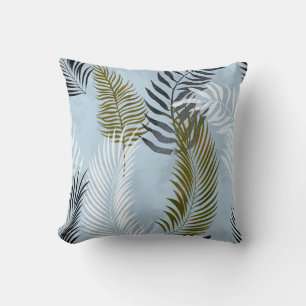 LIGHT BLUE OLIVE HAWAIIAN TROPICAL PILLOW 
