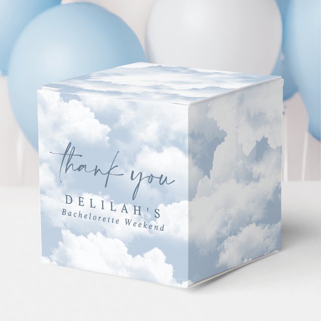 Light Blue "On Cloud Nine" Bachelorette Weekend  Favour Box (Creator Uploaded)