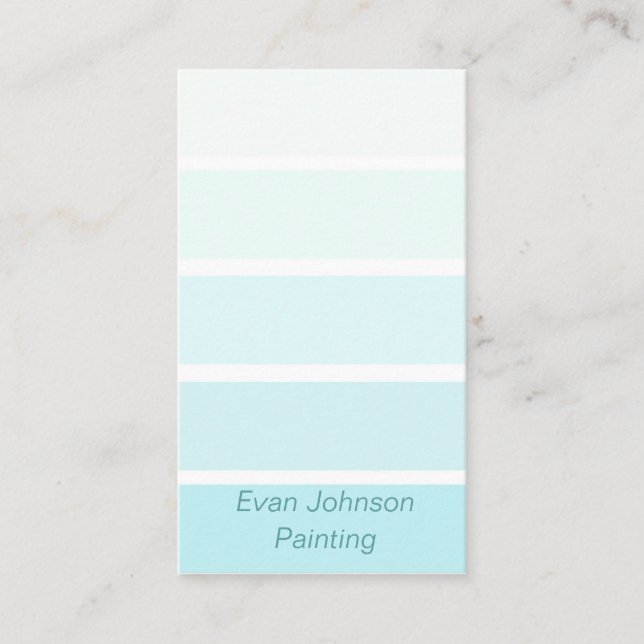 Light Blue Paint Samples Business Card (Front)