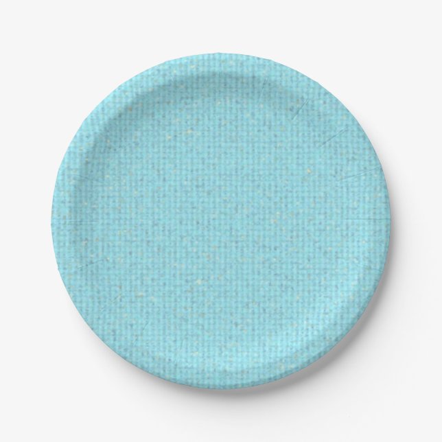 light blue paper plate (Front)