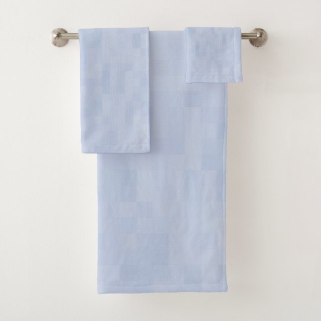 Light blue pattern - bath towel set (Insitu)