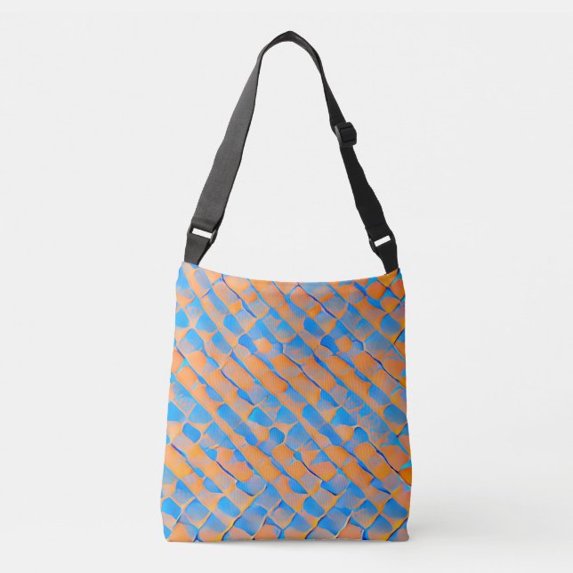 light blue pattern Crossbody Bags (Front)