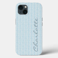 Light Blue Petals Knit Pattern