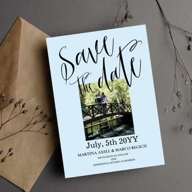 Light Blue Photo Save the date Invitation (Creator Uploaded)