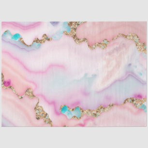 Light Blue Pink Agate Marble Popular Collection Tissue Paper