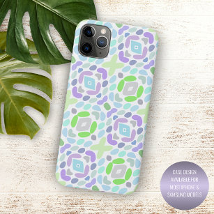 Light Blue Pink Purple Lime Green African Art Case-Mate iPhone Case